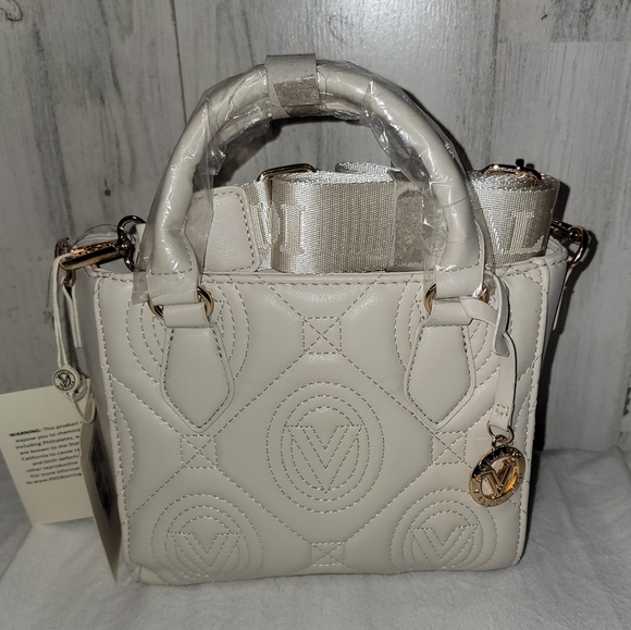 NWT Valentino Orlandi Bone Color Quilted Handbag - Picture 2 of 10